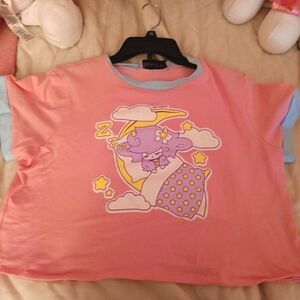 My Violet discontinued Sleepy Sheepy cropped tee in XL